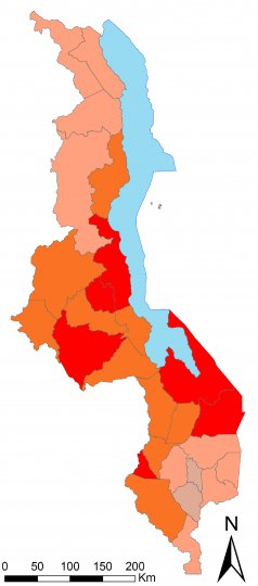 Malaria risk map