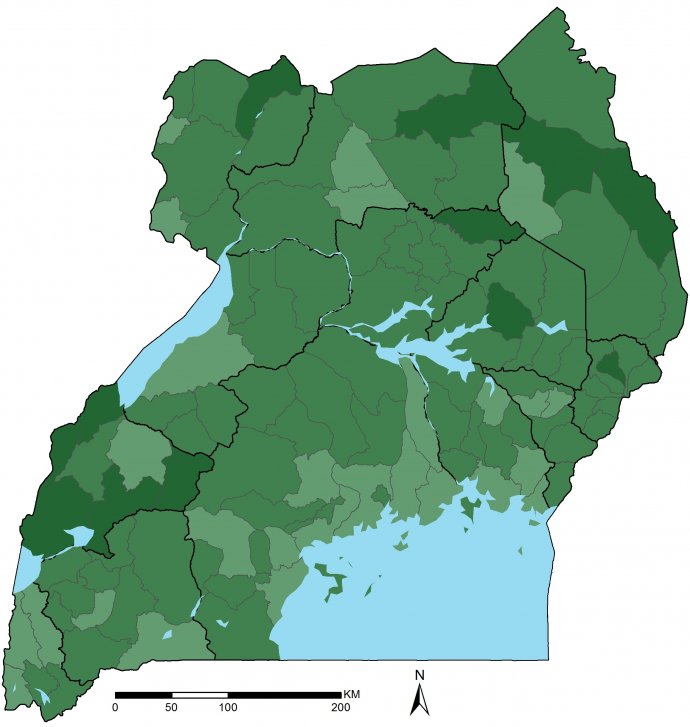 Uganda ITN coverage map