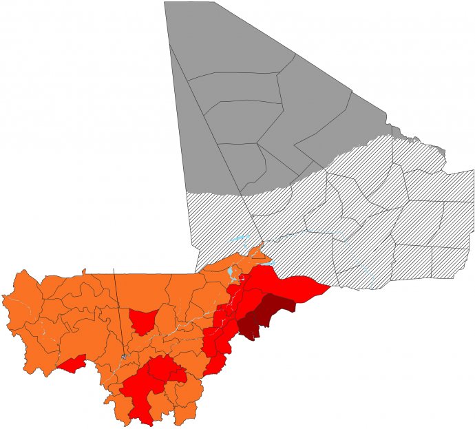 Mali malaria risk map