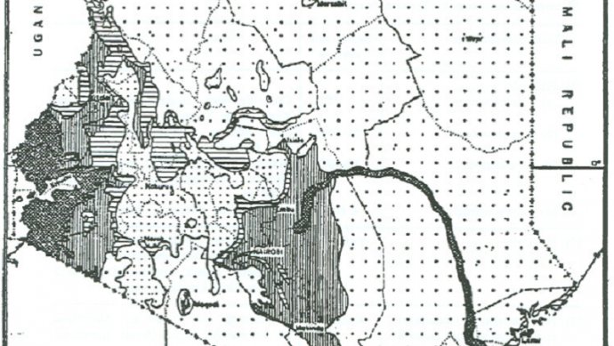 Kenya Government malaria risk map 1959